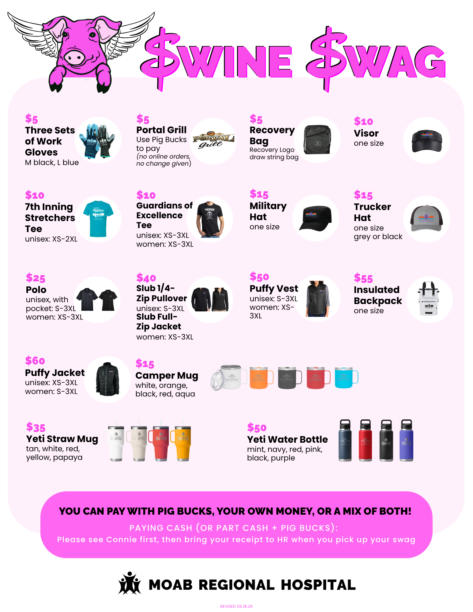PIG BUCKS RECOGNITION PROGRAM & SWAG - MRH UPDATES